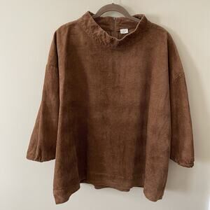 Poetry Corduroy Mock Neck Top
